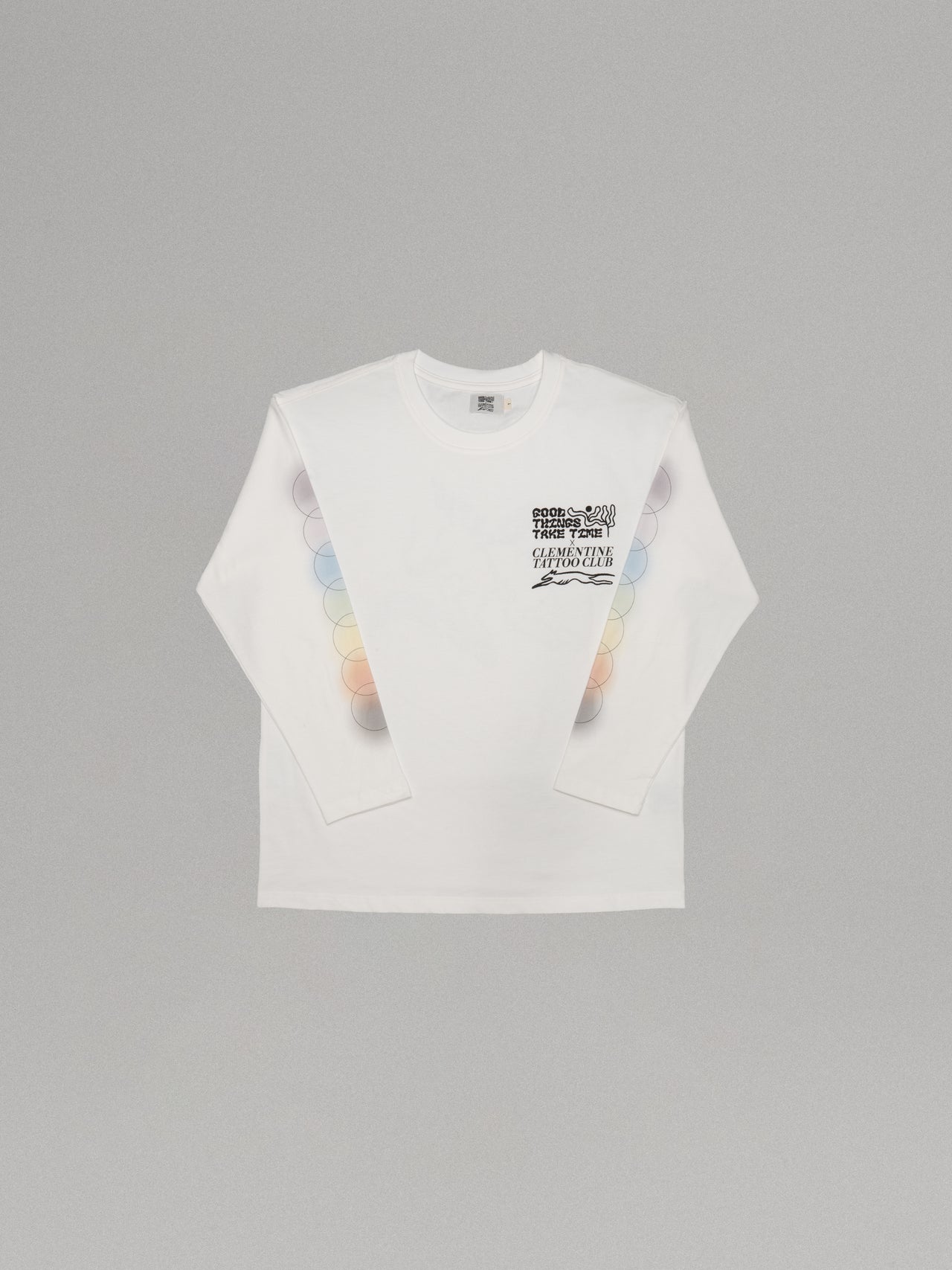 Seven Chakra Shirt 彩色七脈輪長袖上衣|White 白色