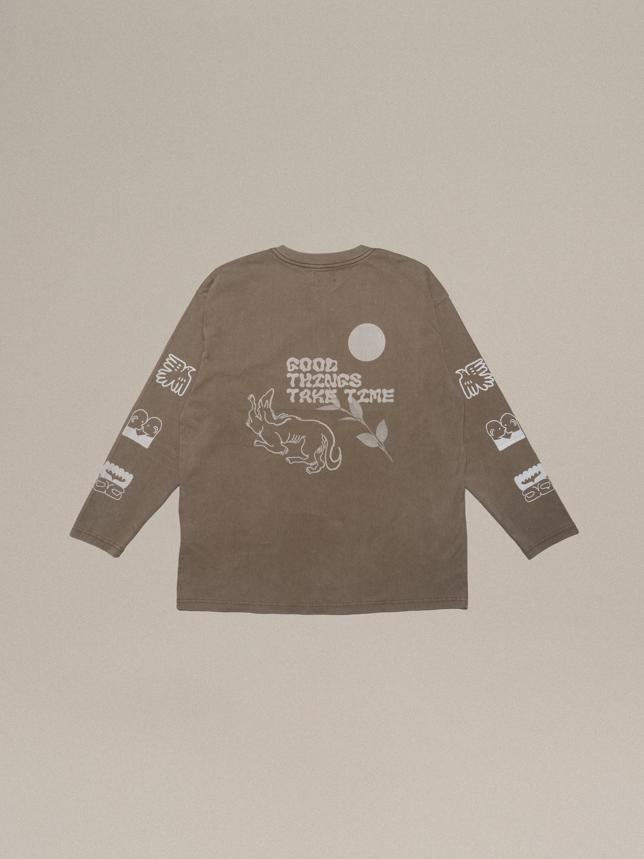 Pattern All In One shirt 一次擁有所有圖案長袖上衣|Khaki 卡其色