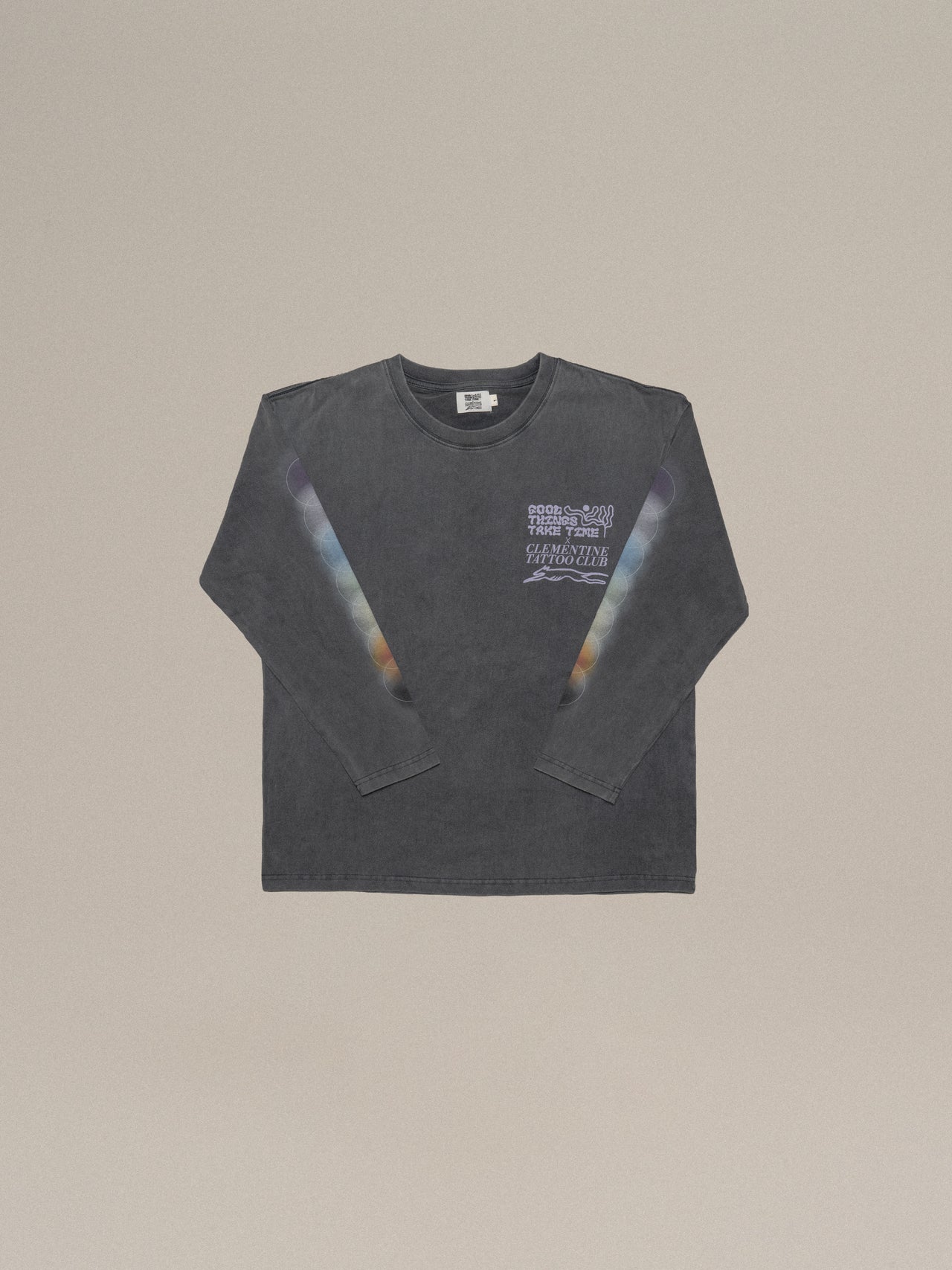 Seven Chakra Shirt 彩色七脈輪長袖上衣 | Gray 灰色